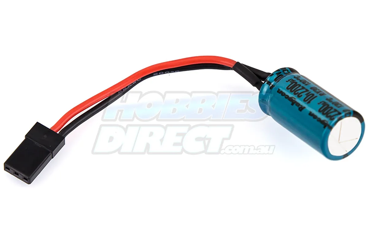 PowerHobby Glitch Buster Condensatore Di Alimentazione X4 Per Servo Savox Hitec Futaba Spektrum